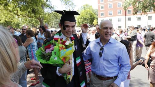 Cardinal First graduate with parent